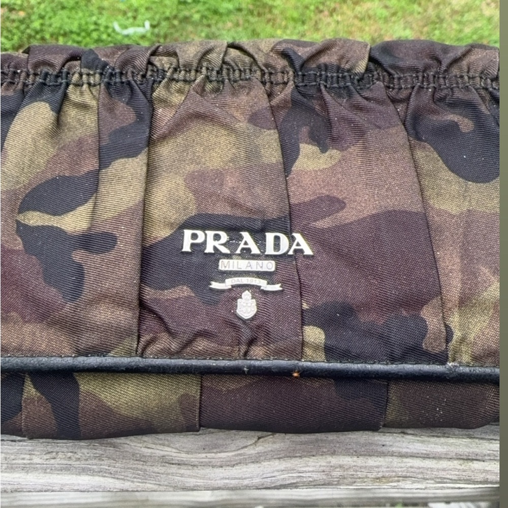 Customized Prada Olive and Brown Camouflage Clutch/Wallet - Picture 10 of 10